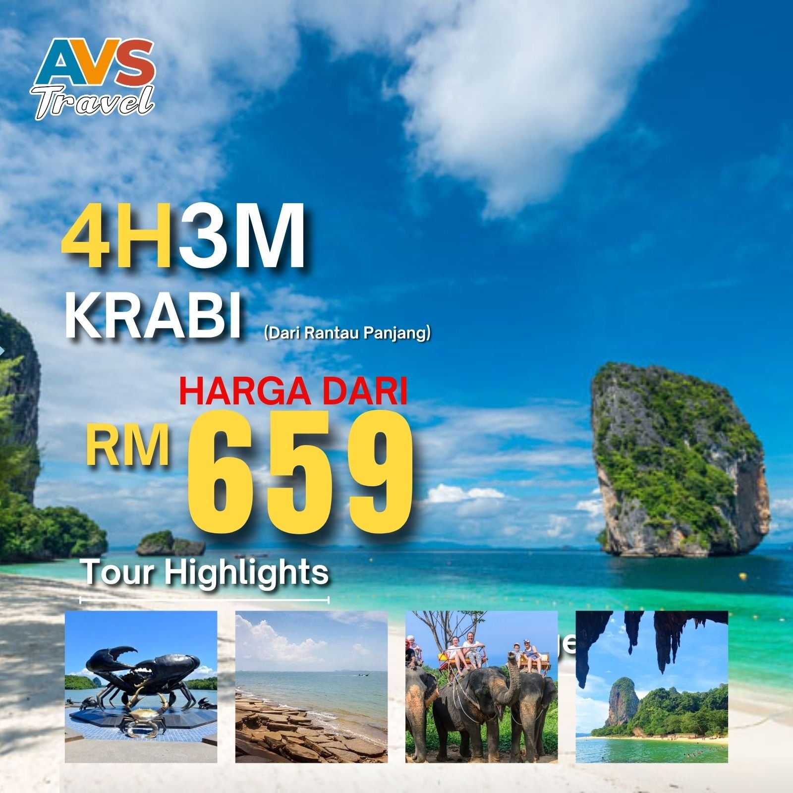 4D3N Krabi From Border (Rantau Panjang)