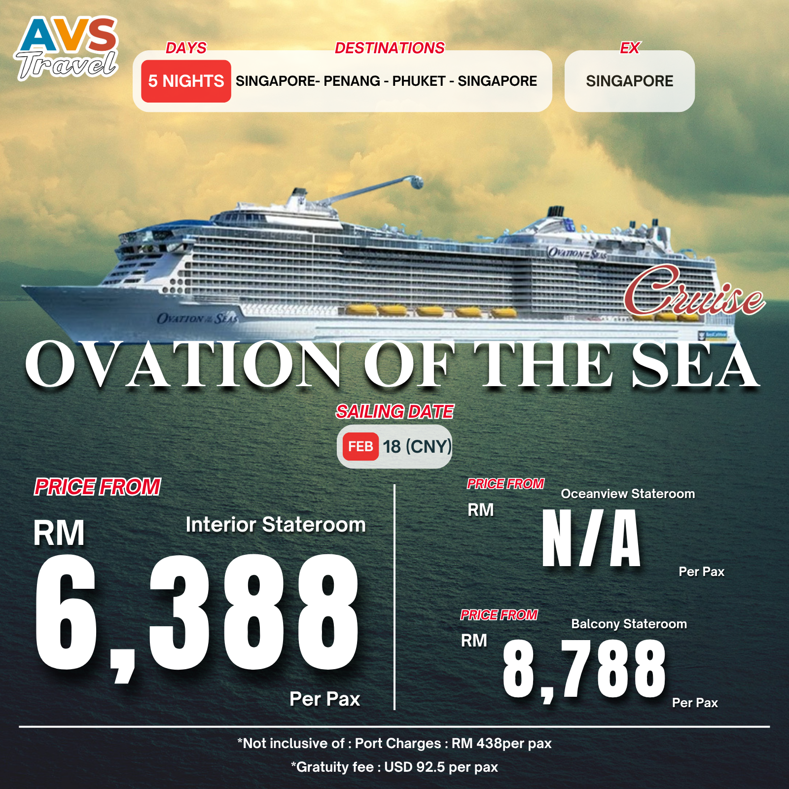 6D5N Singapore – Penang – Phuket – Singapore