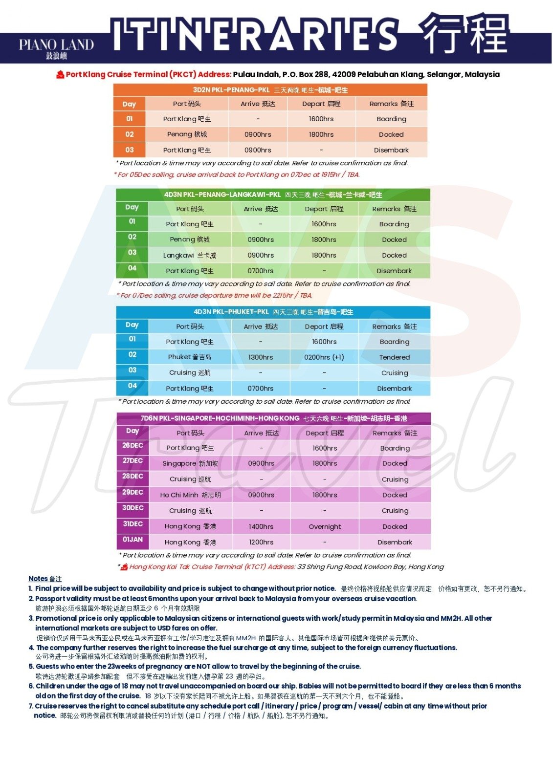 Itinerary